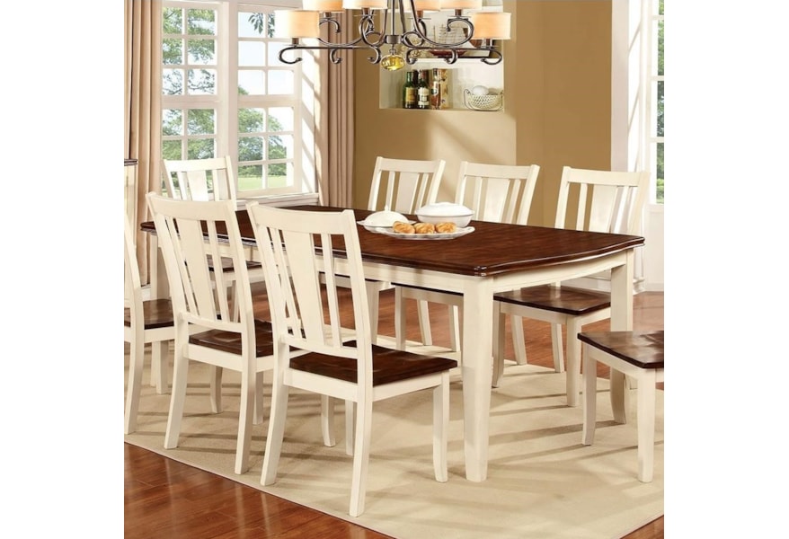 Furniture Of America Dover Transitional Rectangular Dining Table W 18 Leaf Dream Home Interiors Dining Tables