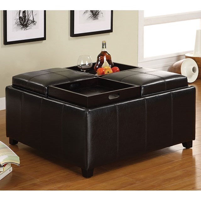 Furniture Of America Elvina Tray Top Storage Ottoman Dream Home Interiors Ottomans