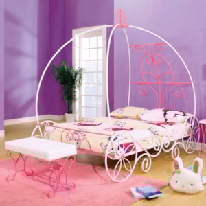 Furniture Of America Enchant Cm7705f Full Size Princess Carriage Metal Canopy Bed Nassau Furniture And Mattress Canopy Beds