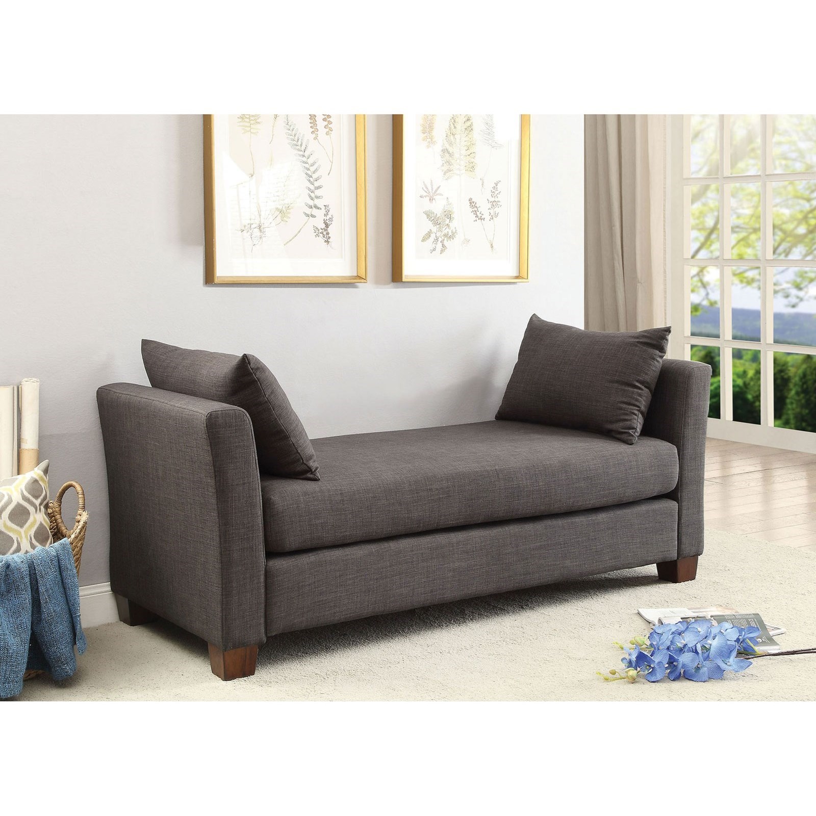 Furniture Of America Enok Cm Bn6065dg Contemporary Upholstered