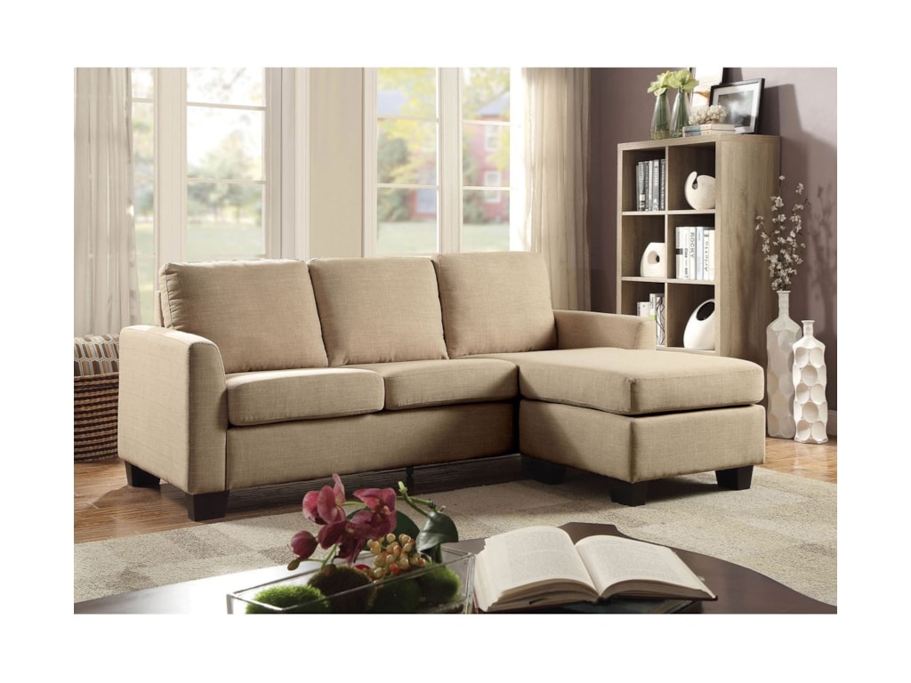 Erin Contemporary Sectional Sofa With Chaise By Furniture Of America At Rooms For Less