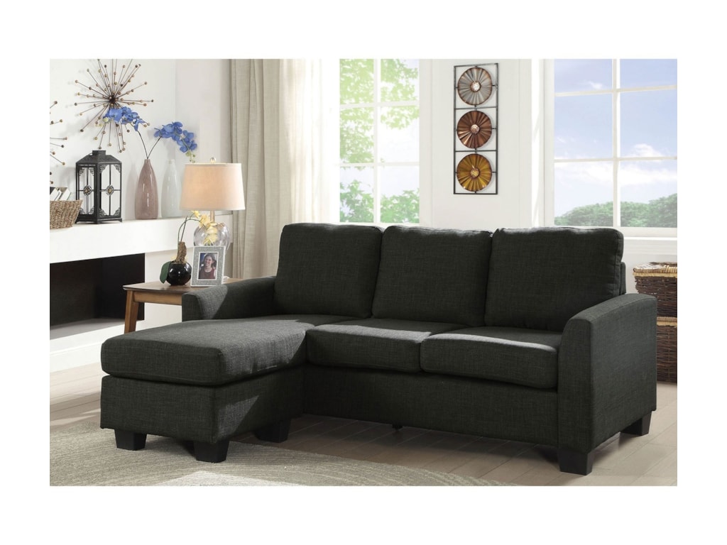 Erin Contemporary Sectional Sofa With Chaise By Furniture Of America At Rooms For Less