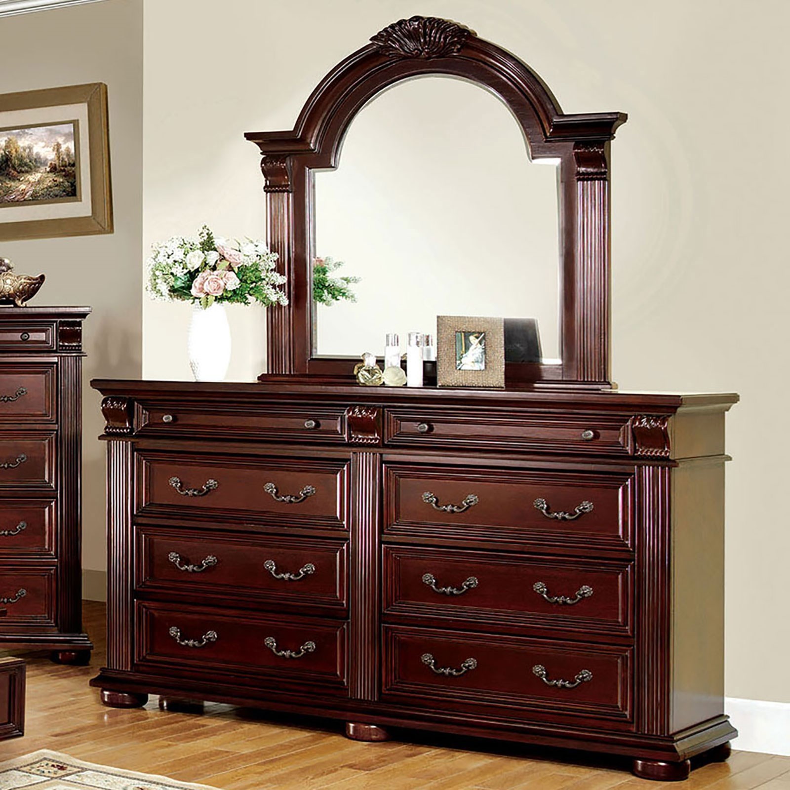 Esperia Traditional Dresser With Felt Lined Drawer Household