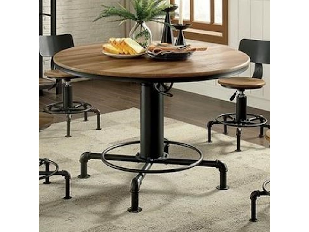 Furniture Of America Fran Modern Round Dining Table With Furniture Of America Fran Modern Round Dining Table With Adjule Height