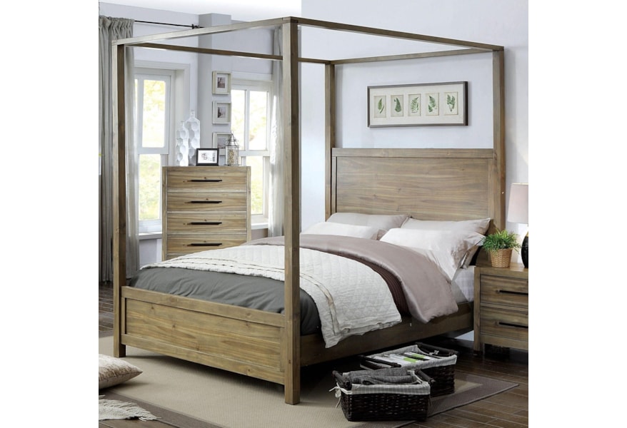 Furniture Of America Garland Cm7355ek Bed Vintage King Size