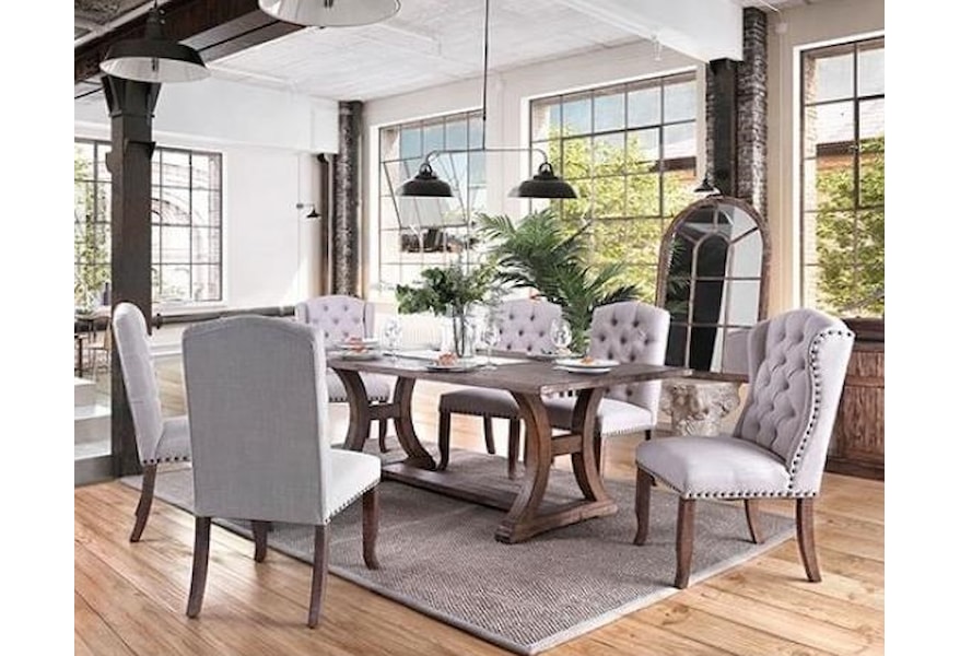 Furniture Of America Gianna Transitional Table 4 Side Chairs And