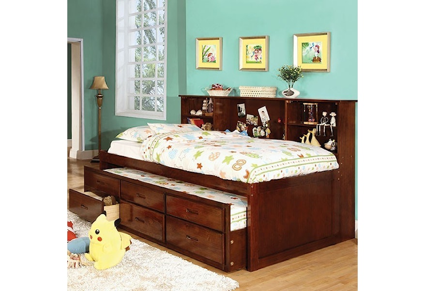 Furniture Of America Hardin Transitional Captain Twin Bed With
