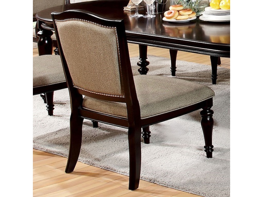 Harrington Transitional Side Chair With Nailhead Trim By Furniture Of America At Rooms For Less
