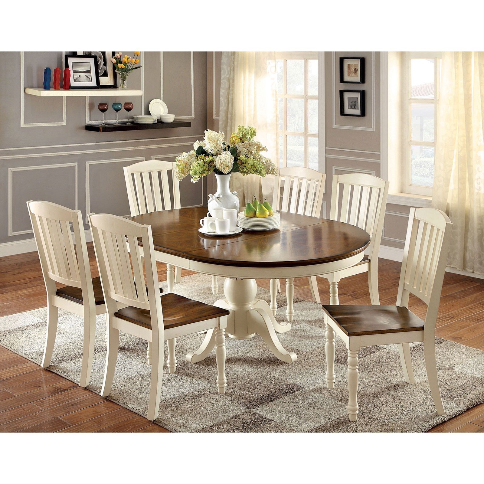 Furniture Of America Foa Harrisburg Cm3216ot 9pc Cottage 7 Piece