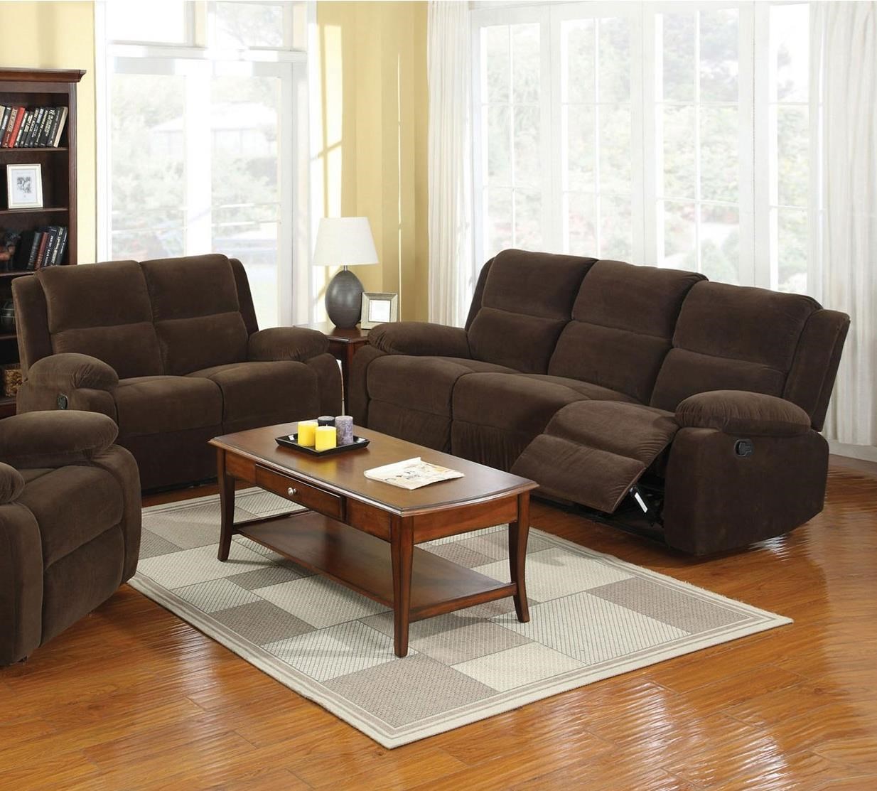 Haven 2 Piece Reclining Living Room Set Household Furniture Stationary Living Room Groups