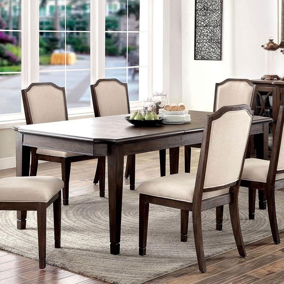 Haylee Transitional Rectangular Dining Table With 1 Table