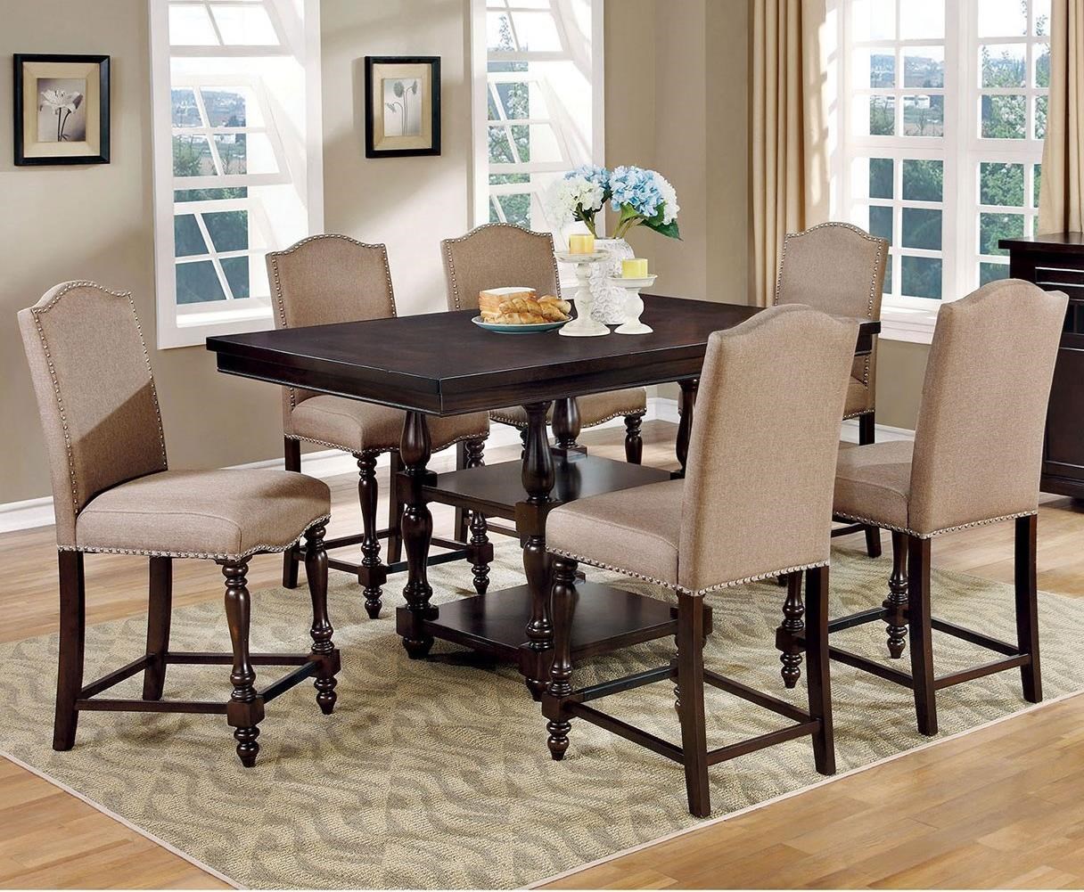 Hurdsfield Transitional Pub Table With Storage And 6 Counter