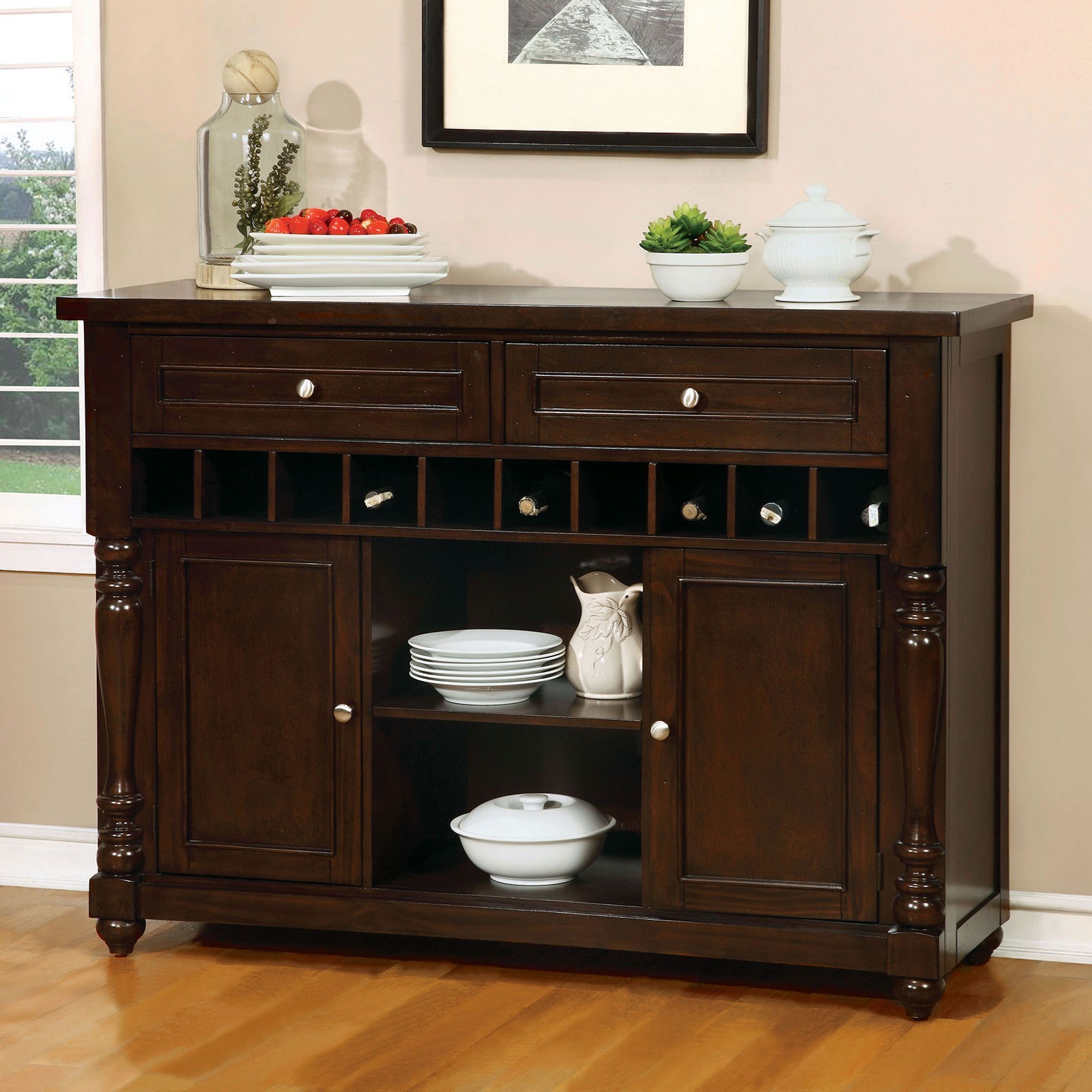 Furniture Of America Hurdsfield Transitional Dining Server With