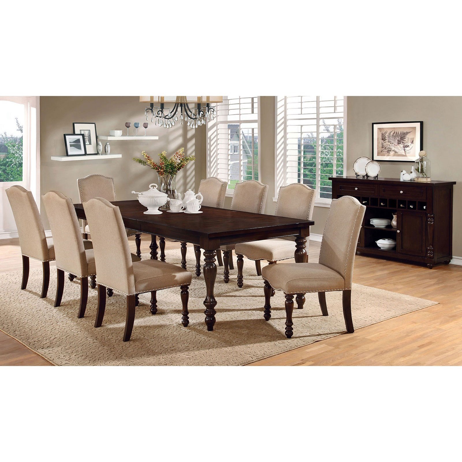 Furniture Of America Foa Hurdsfield Cm3133t 9pc Transitional