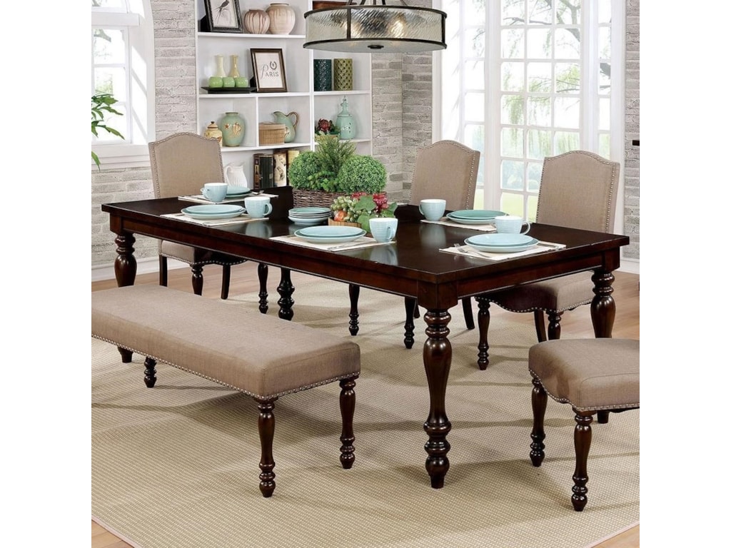 America Hurdsfield Cm3133t Transitional Dining Table With 1 Transitional Dining Table