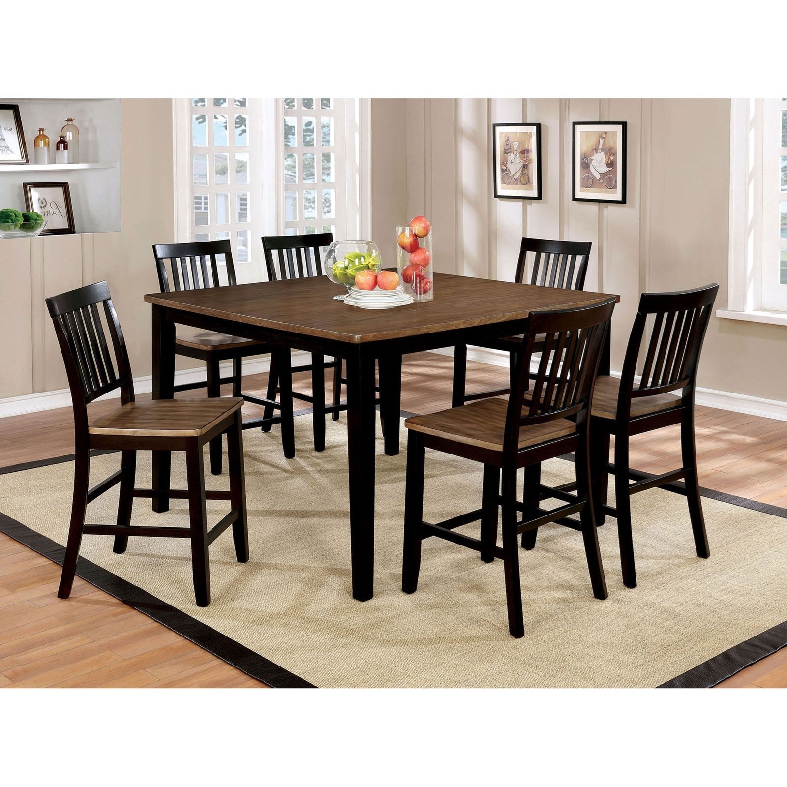 Izidora Seven Piece Pub Dining Set Household Furniture Pub