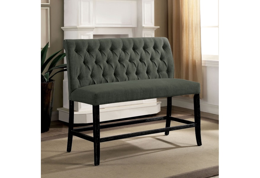 Furniture Of America Izzy Transitional Counter Height Upholstered