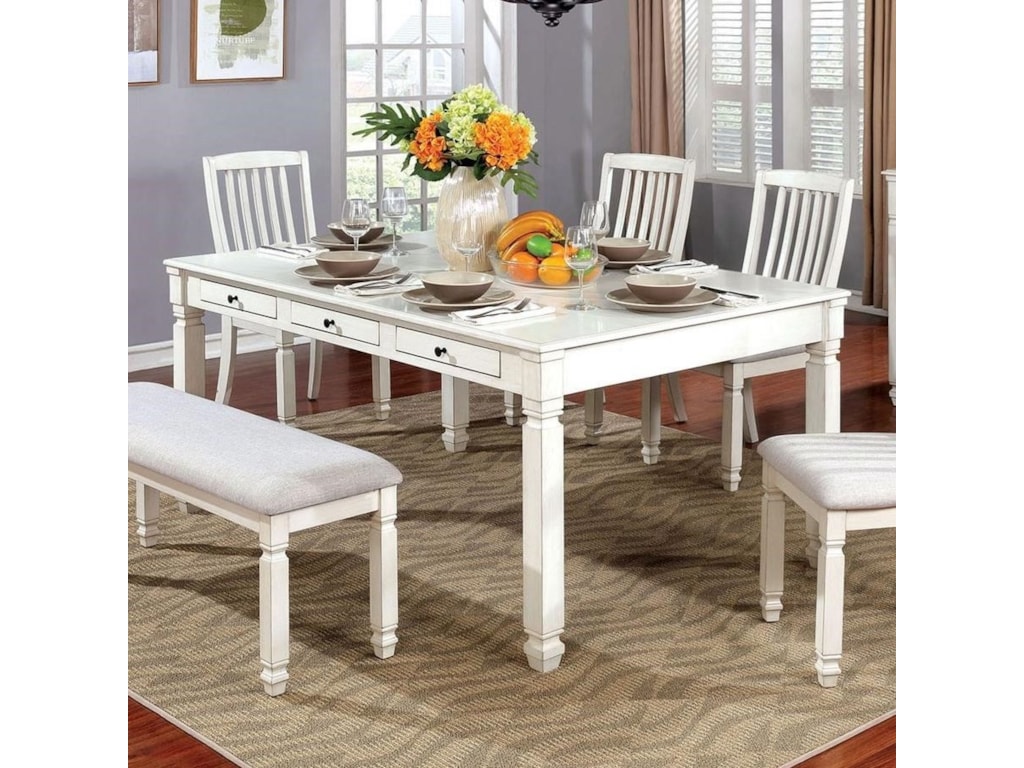Furniture Of America Kaliyah Cottage Rectangular Dining Table With Furniture Of America Kaliyahdining Table