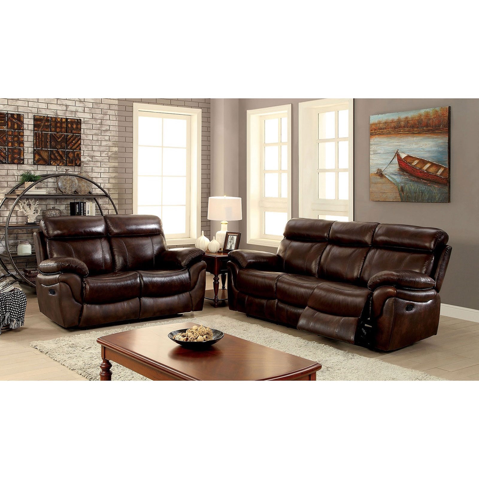 Kinsley Reclining Sofa And Loveseat Set Household Furniture