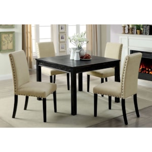 Furniture Of America Foa Kristie Cm3314t 5pk Transitional 5 Piece Dining Table Set Del Sol Furniture Dining 5 Piece Sets
