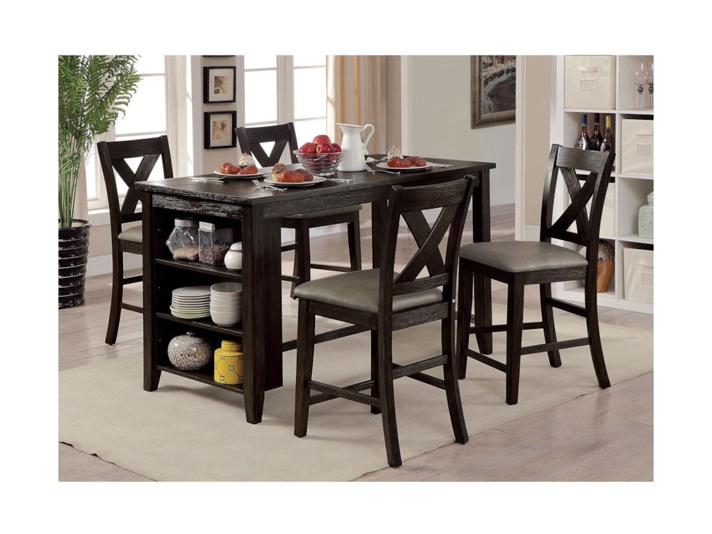Furniture Of America Lana Cm3153 Pt 5pc 5 Piece Pub Dining Furniture Of America Lana Cm3153 Pt 5pc 5 Piece Pub Dining