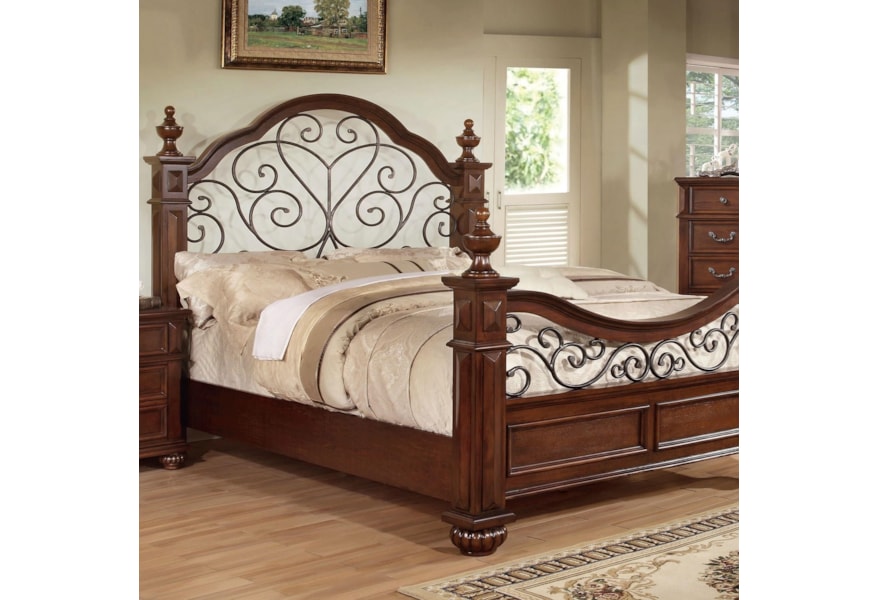 picture Wrought Iron 4 Poster Bed value city furniture