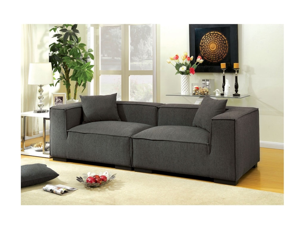 Langdon Contemporary Tuxedo Arm Sofa With Low Back By Furniture Of America At Rooms For Less Langdon Contemporary Tuxedo Arm Sofa With Low Back By Furniture Of America At Rooms For Less