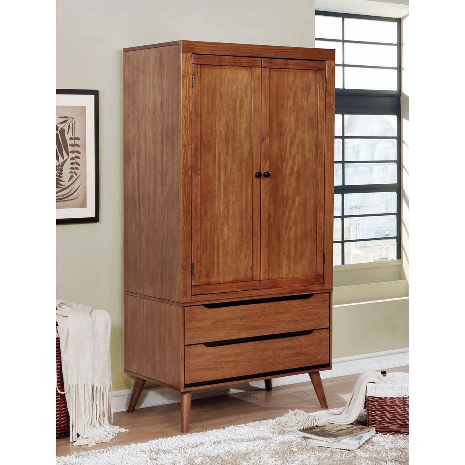 Furniture Of America Lennart Cm7386a Ar Set Armoire Corner