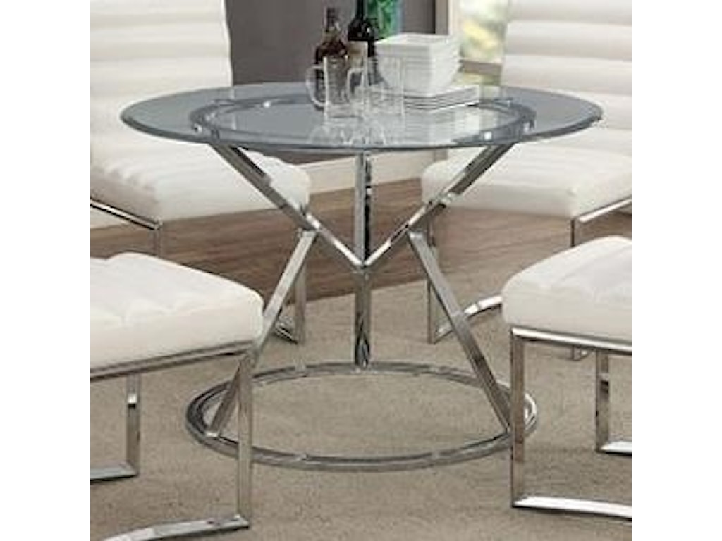 Svana Contemporary Dining Table With Glass Top Household