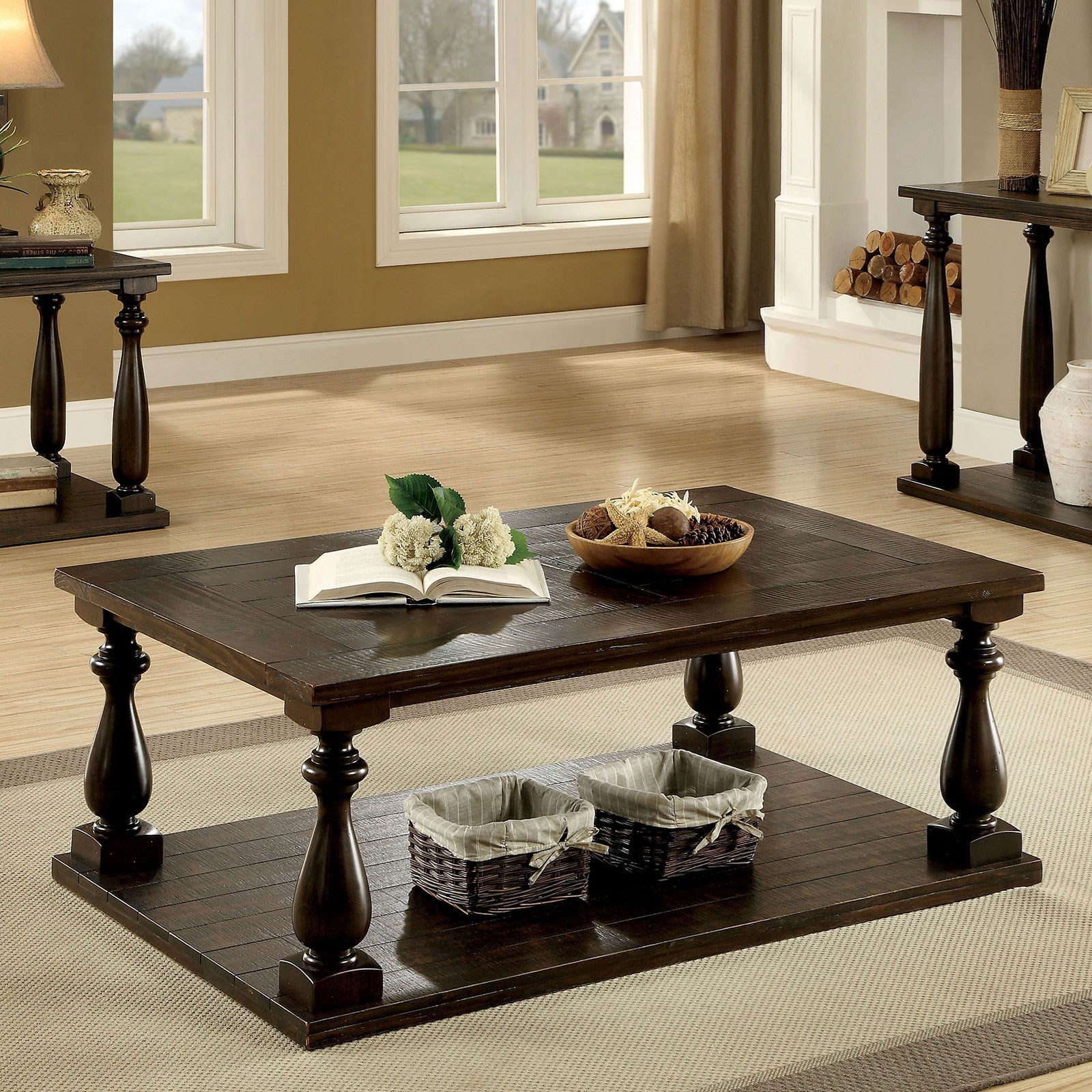 Furniture Of America Foa Luann Cm4420c Transitional Coffee Table