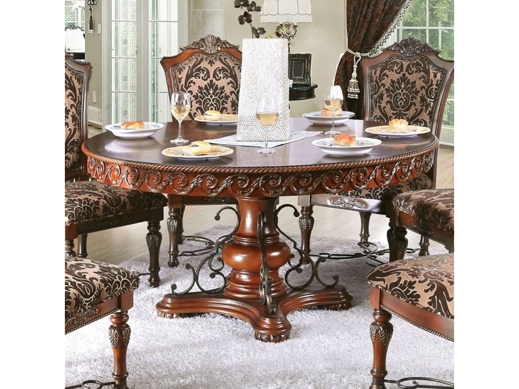 Furniture Of America Lucie Cm3788rt Table Traditional Round Furniture Of America Lucie Cm3788rt Table Traditional Round
