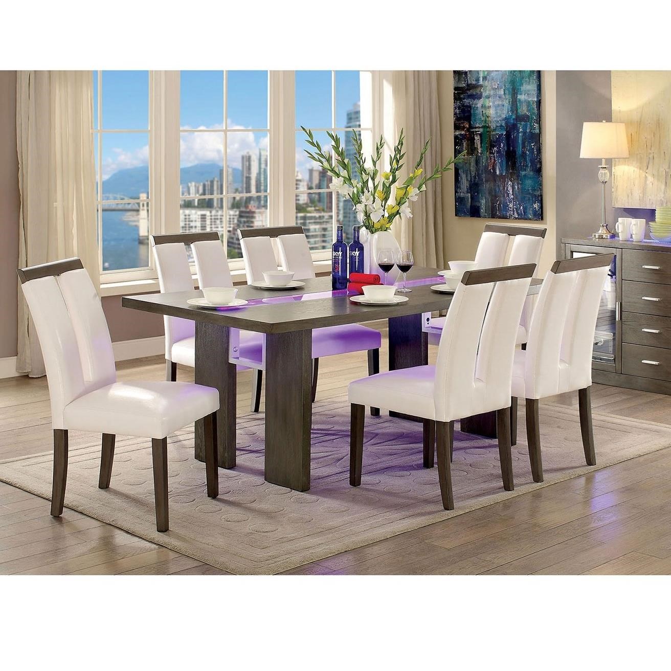 Luminar Dining Room Set With Six Chairs Household Furniture