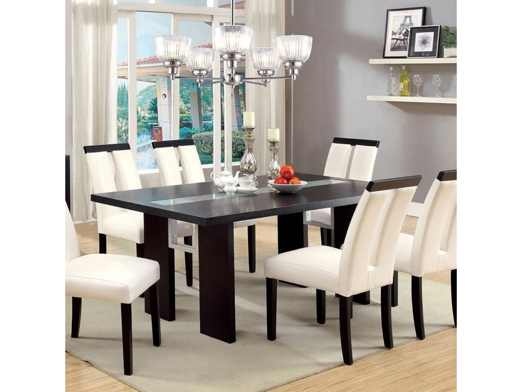 Luminar Modern Dining Table With Led Lights By Furniture Of America At Dream Home Interiors
