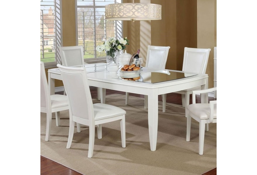 Madeline Dining Table With Mirror Inserts Household Furniture