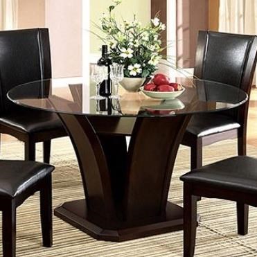 glass dining table set