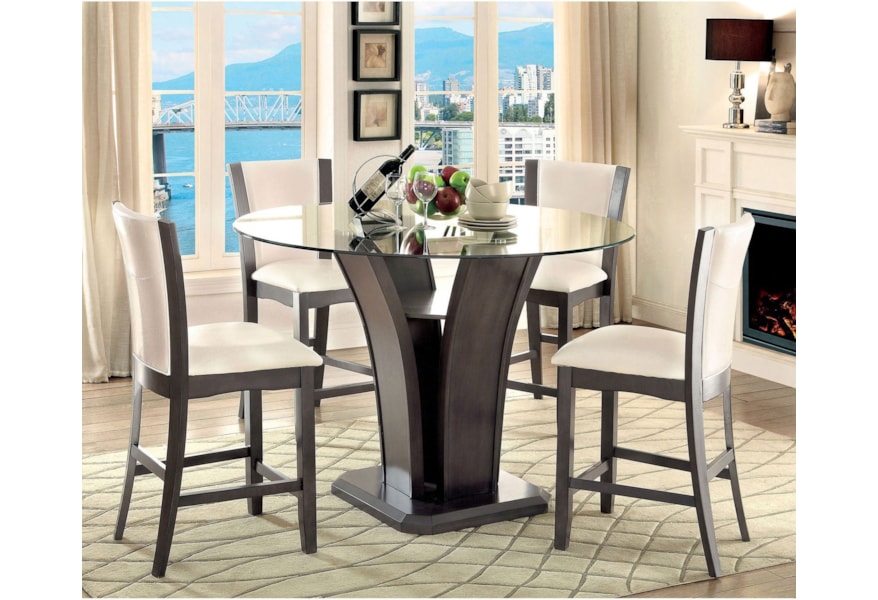 Furniture Of America Foa Manhattan Iii Cm3710gy Pt 5pc