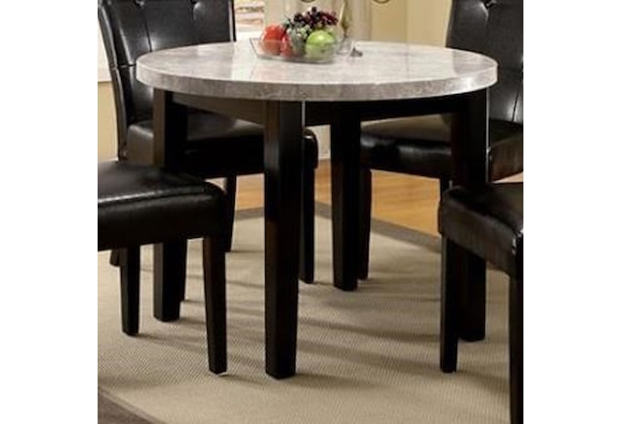 Furniture Of America Foa Marion I Cm3866rt 40 Contemporary Round Dining Table With Marble Top Del Sol Furniture Kitchen Tables