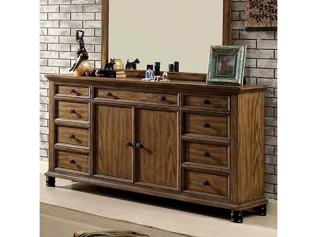 Furniture Of America Foa Mcville Cm7558d Industrial Dresser With