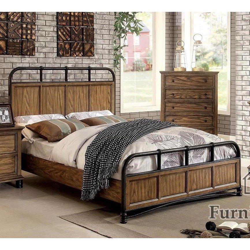 Furniture Of America Foa Mcville Cm7558q Bed Industrial Queen