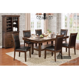 Meagan I Rustic Dining Set With Bench Household Furniture Table Chair Set With Bench