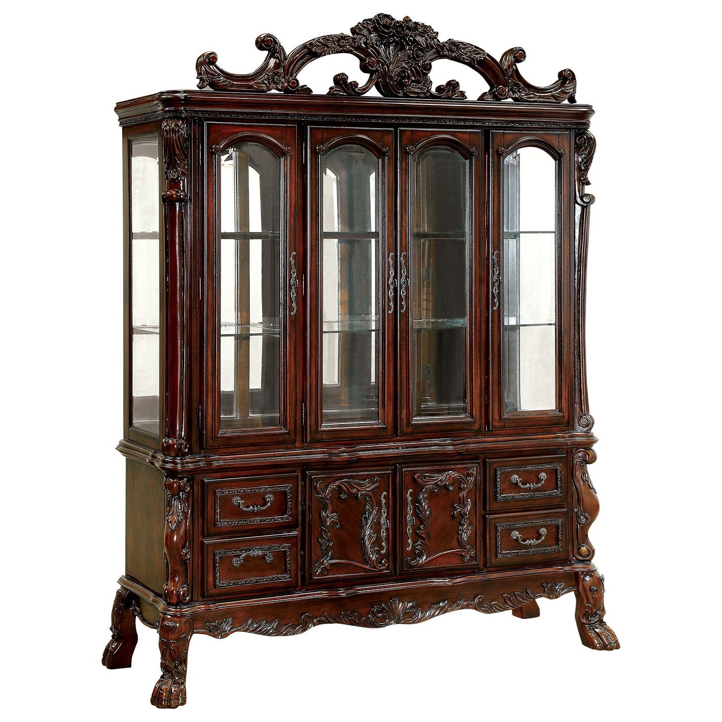 Medieve Traditional Hutch And Buffet Set Household Furniture