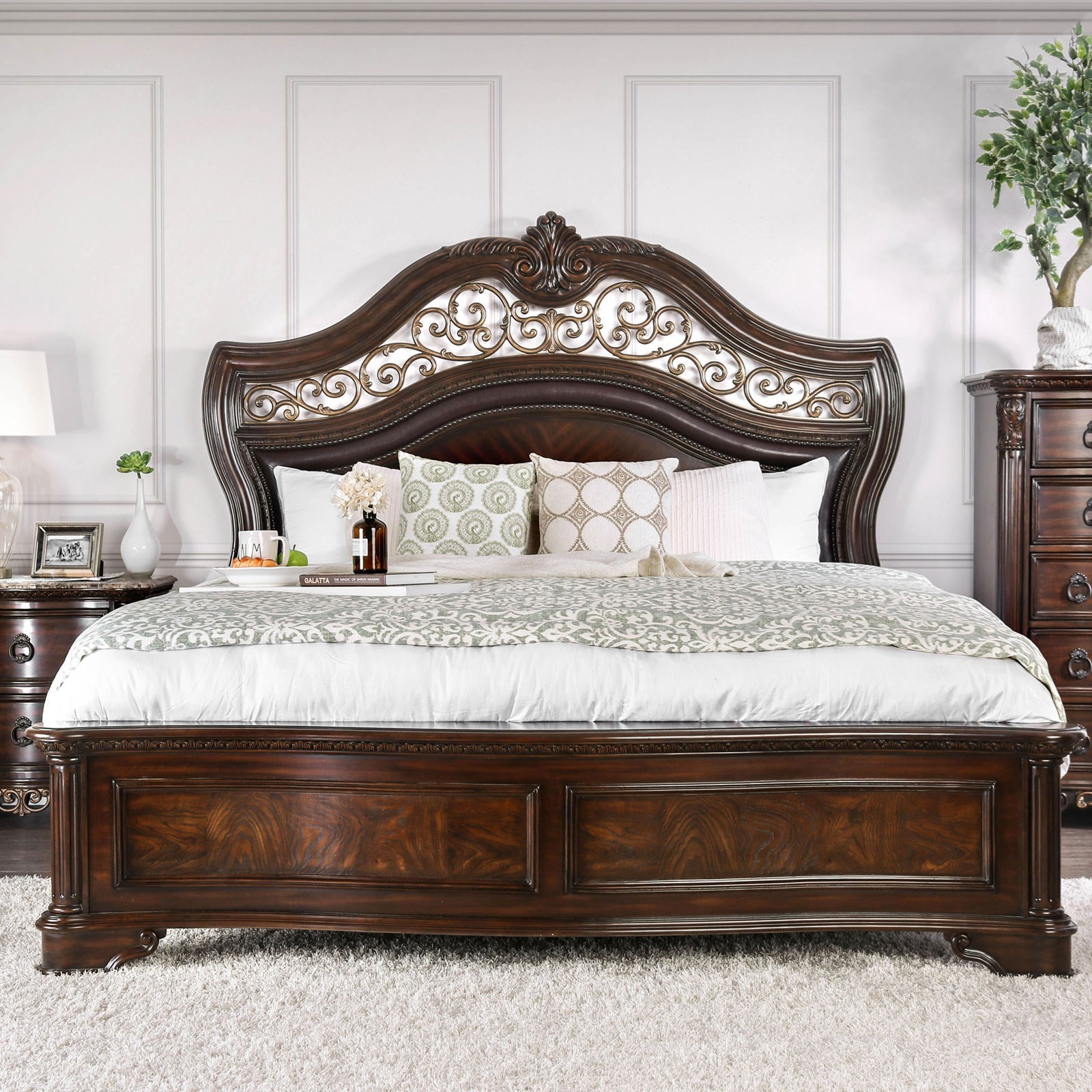 Furniture Of America Menodora Cm7311ek Bed King Bed Nassau