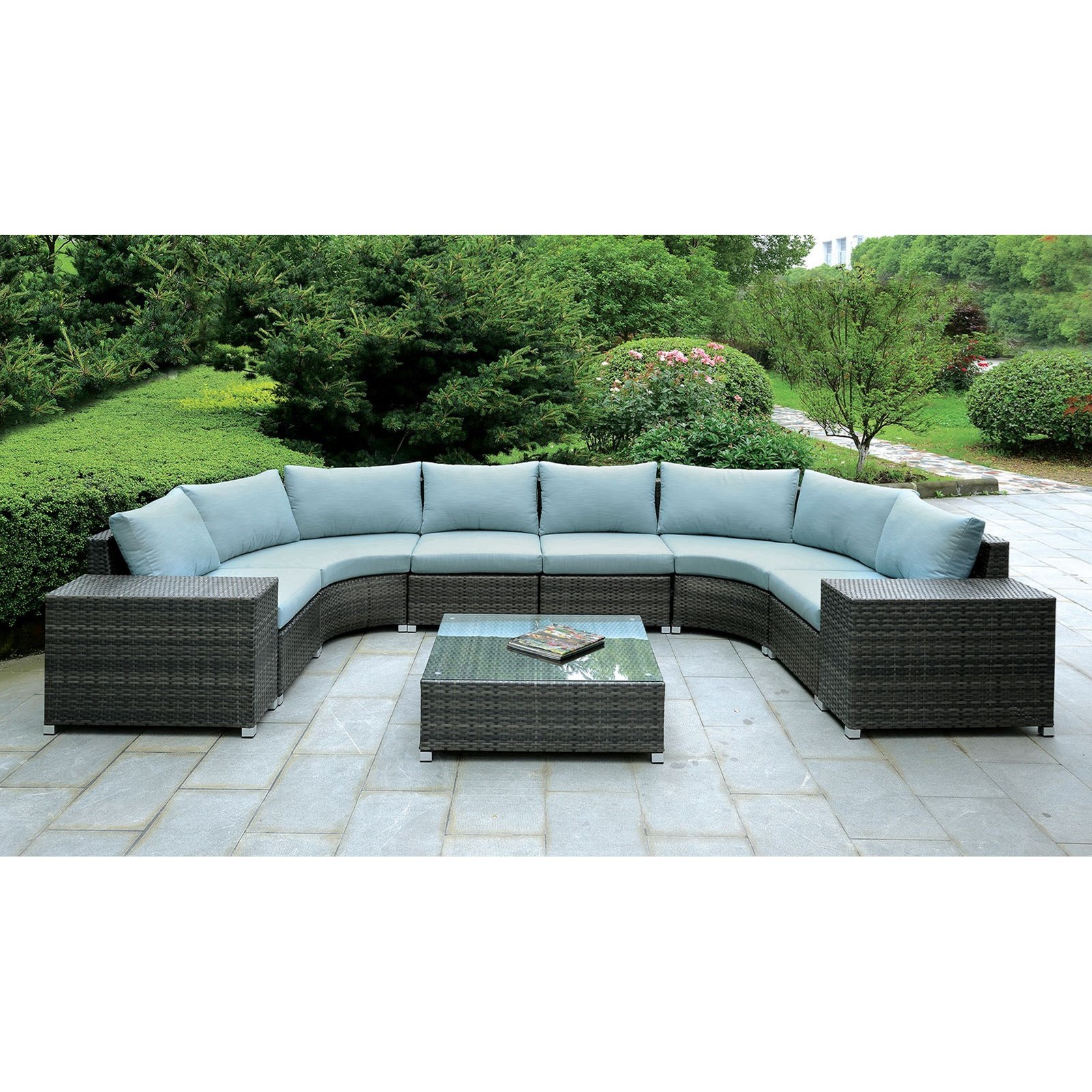 Furniture Of America Morgana Cm Os2121 Set2 L Shaped Sectional Corner Furniture Outdoor Sectional Sofa Groups