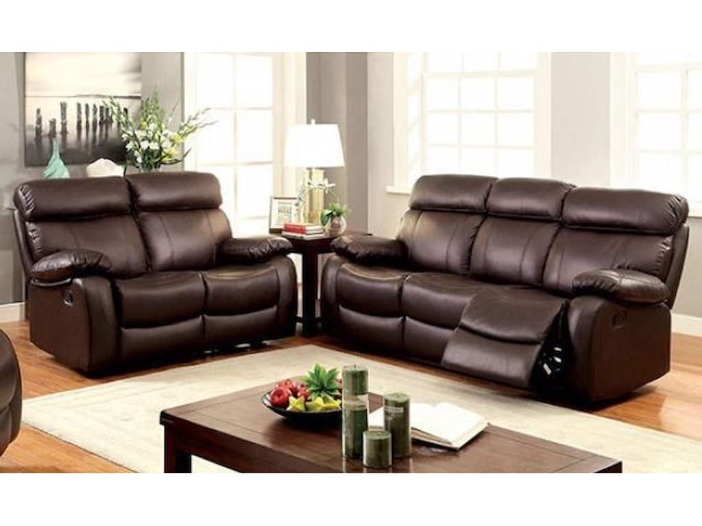 Furniture Of America Myrtle Cm6193 2pc Casual Reclining
