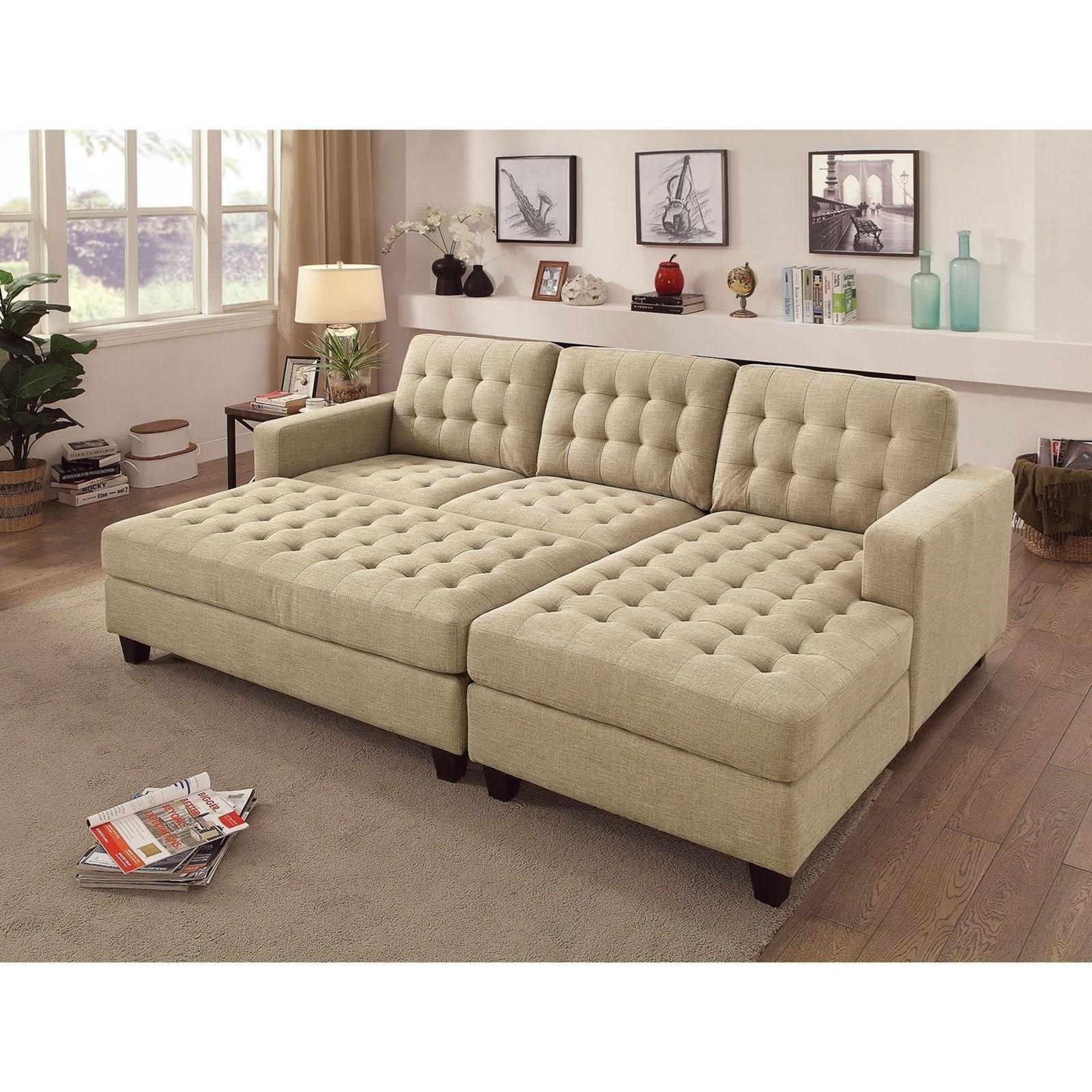 Furniture Of America Norma Tufted Sectional With Chaise And Ottoman Component Dream Home Interiors Sectional Sofas