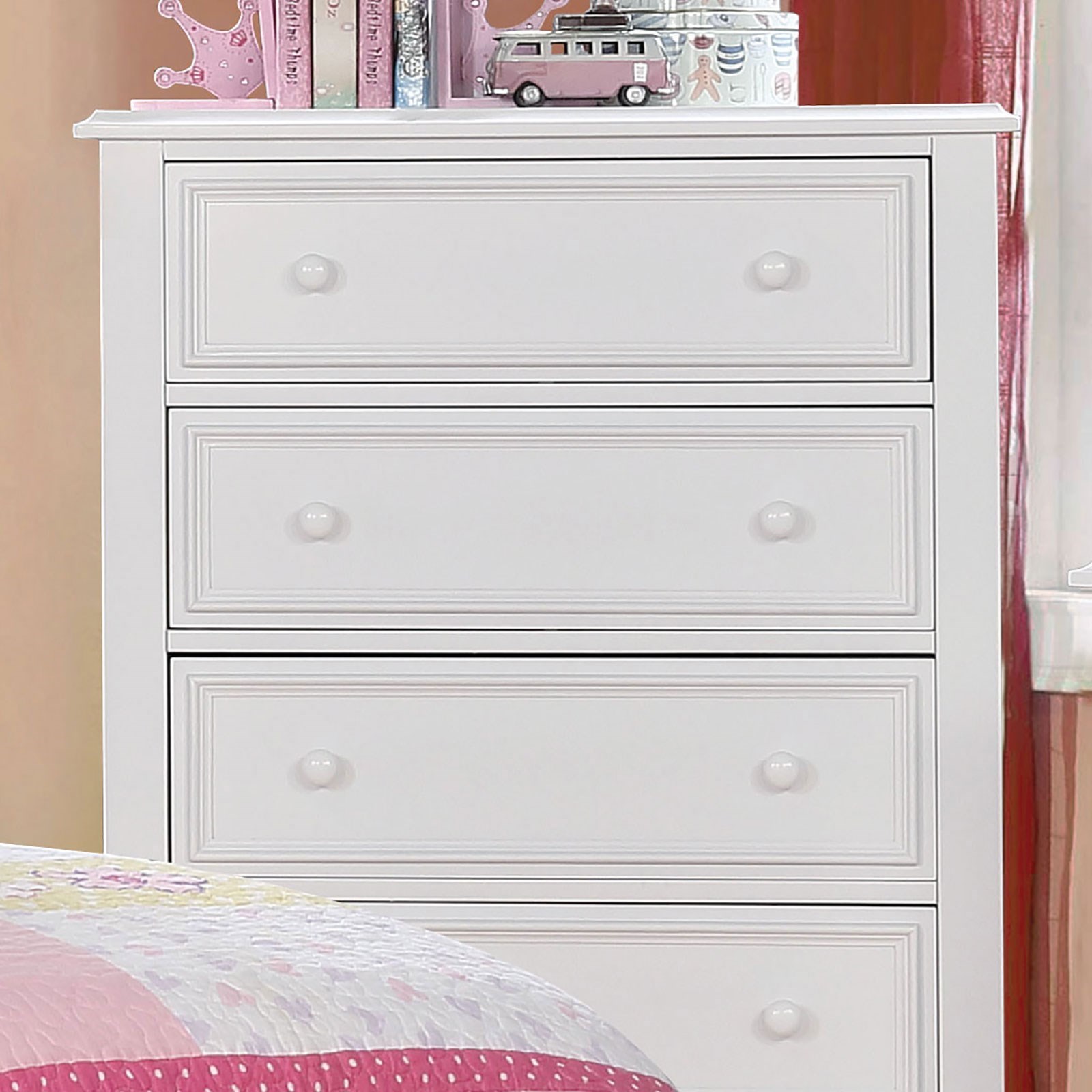 Furniture Of America Olivia Cm7155wh C Chest With 5 Drawers Corner Furniture Drawer Chests