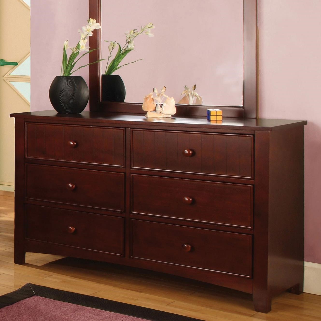Furniture Of America Omnus Transitional Dresser With Round Drawer