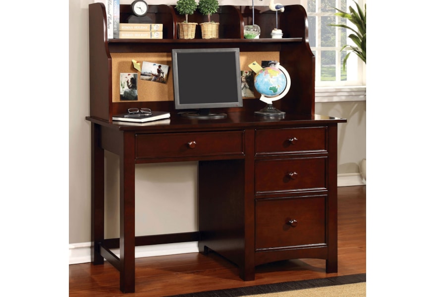 Furniture Of America Omnus Transitional Desk And Hutch With Built