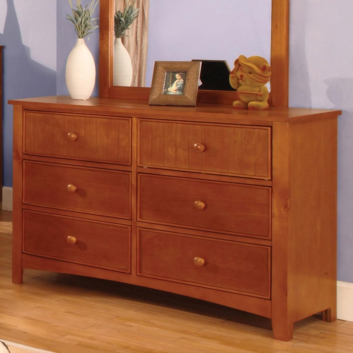 Furniture Of America Omnus Transitional Dresser With Round Drawer
