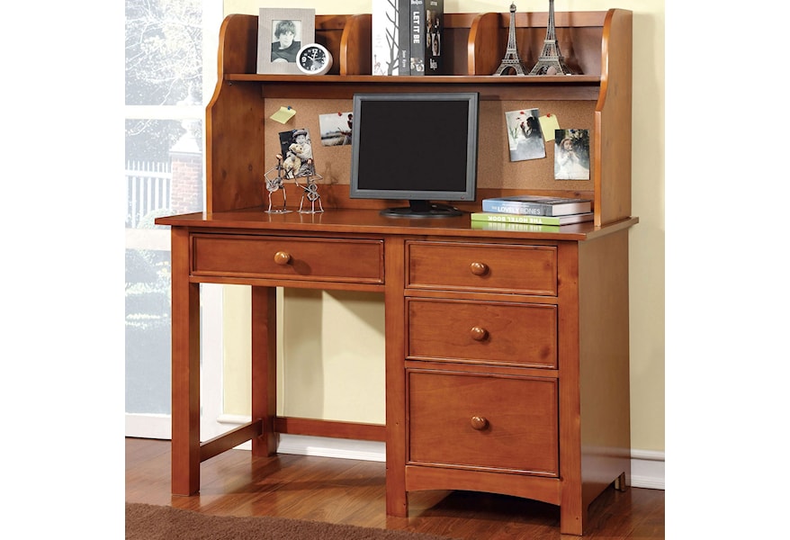 Furniture Of America Omnus Transitional Desk And Hutch With Built